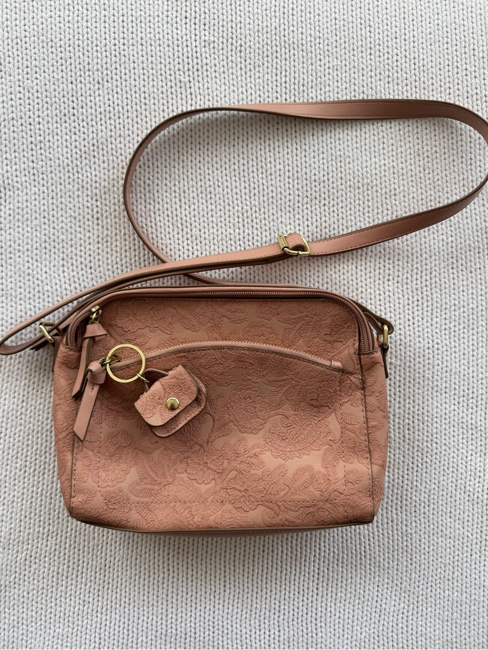Bueno Embossed Floral Crossbody